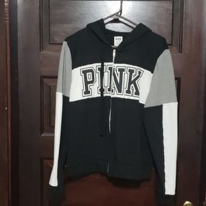 Pink zip up hoodie